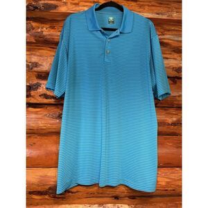 Pro Tour Air Play Mens Polo Golf Shirt‎ Short Sleeve Color Aqua Blue Size XL